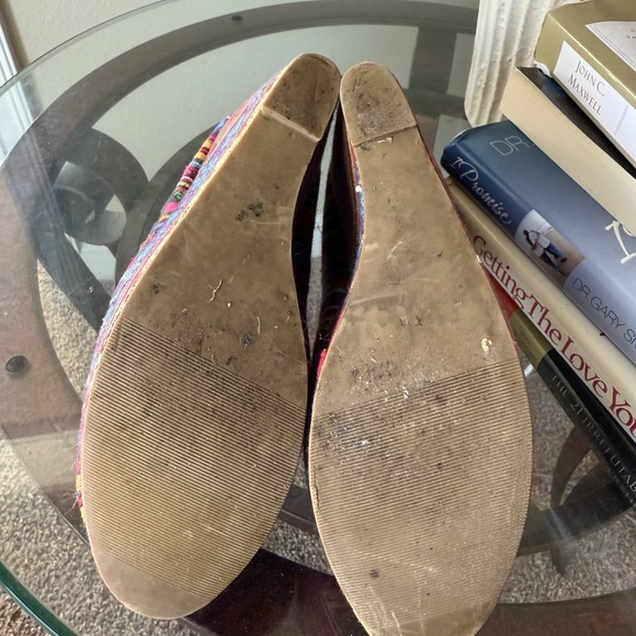 Colorful Striped Wedge Heels - Picture 5 of 9